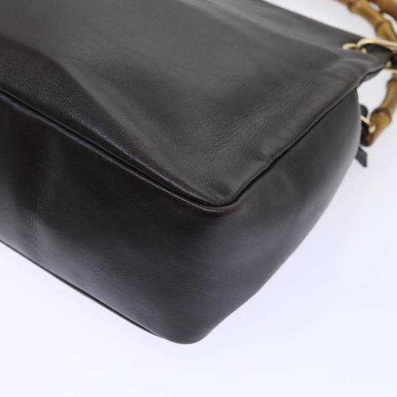GUCCI Bamboo Hand Bag Leather Brown 000.0166.0580 Auth yk8566 - Picture 16 of 16
